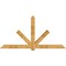 Ekena Millwork Kennewick Rough Sawn Timber Gable Bracket, Western Red Cedar, 108"W x 54"H x 6"D x 6"F, 12/12 Pitch GBW108X54X0606KEN00RWR - alternate 1